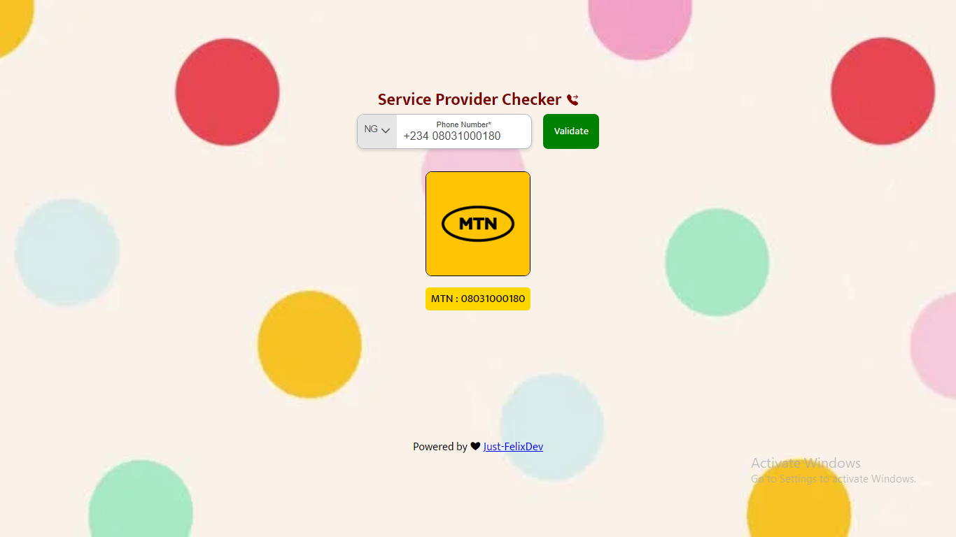 Network Provider Tracker